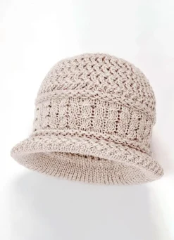 Outlet BADER Warmer Damen-Hut, mit Rundum-Gummizug SAND