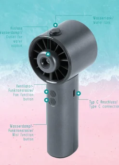 Hot BADER Wasserventilator Lady Air Cooler ANTHRAZIT