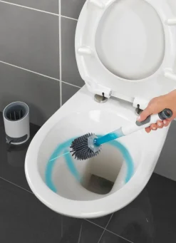 Discount BADER WC-Garnitur 2in1 WEISS-GRAU