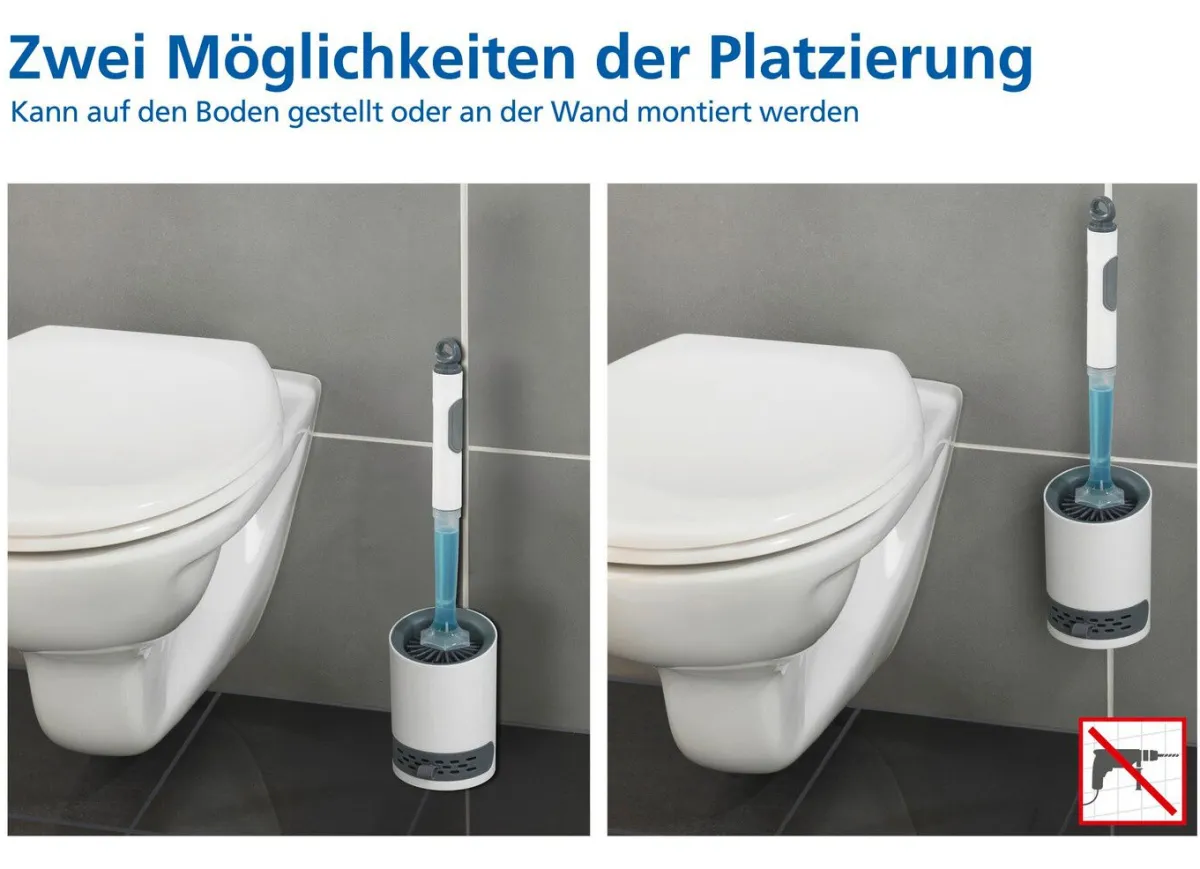 Discount BADER WC-Garnitur 2in1 WEISS-GRAU