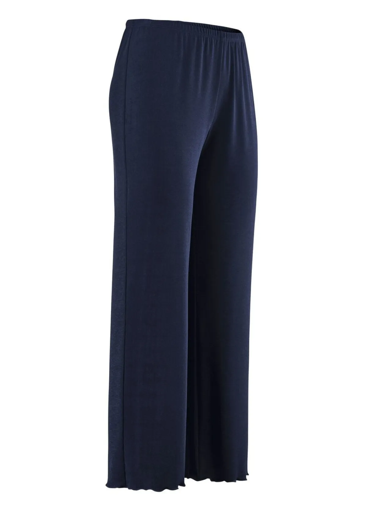 Outlet KLAUS MODELLE MADE IN GERMANY Weich fließende, 7/8-lange Hose NACHTBLAU