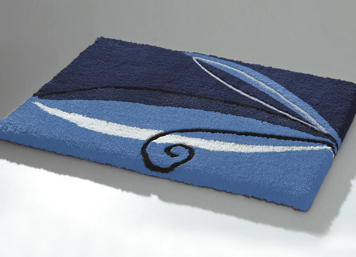 New BADER Weiche Badgarnitur mit rutschhemmender Rückseite BLAU
