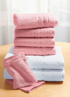 Hot BADER Weiche Walkfrottier-Handtücher aus dichtem Schlingenflor ROSA