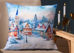 Clearance BADER Weihnachtlicher Kissenbezug in Samtoptik BUNT