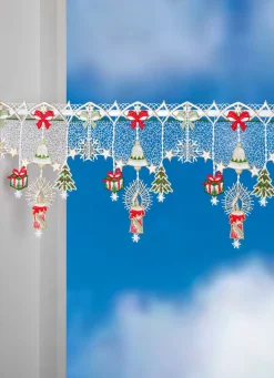 Hot PLAUENER SPITZE Weihnachtliche Stangendekoration aus echter BUNT