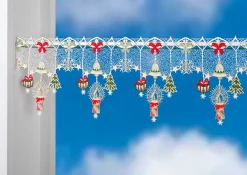 Hot PLAUENER SPITZE Weihnachtliche Stangendekoration aus echter BUNT