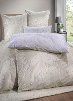 Best FLORELLA Wendebettwäsche-Garnitur aus 100% Baumwolle BEIGE
