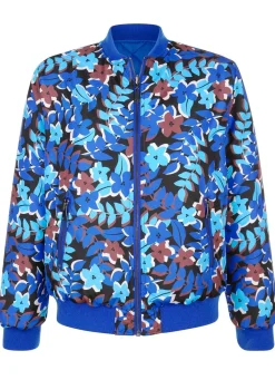 BADER Wendeblouson mit Rippenstrickbündchen ROYALBLAU-BRAUN