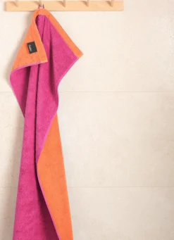 Outlet CAWÖ Wende-Frottier-Serie PINK-MANDARINE
