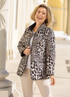BADER Wendejacke mit Druckerleiste SAND-SCHWARZ-BEIGE