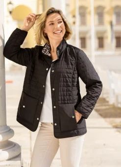 BADER Wendejacke mit Druckerleiste SAND-SCHWARZ-BEIGE