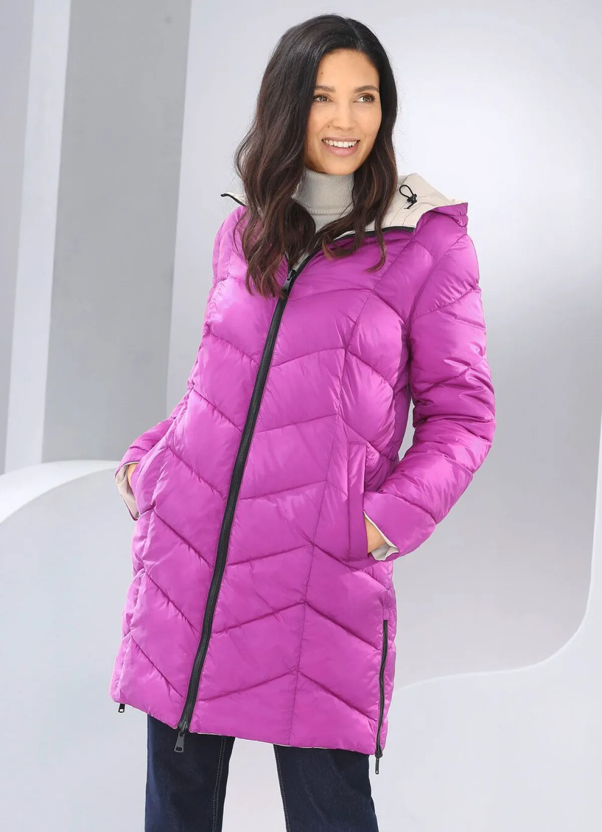 Clearance BADER Wende-Kurzmantel mit fester Kapuze PINK-SAND