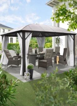 Sale BADER Wetterfester Kuppelpavillon mit stabilem Gestell anthrazit