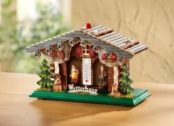Hot BADER Wetterhaus mit Thermometer BUNT