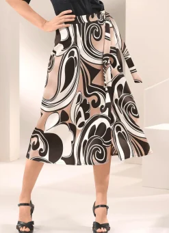 Online Tizia Wickelrock ECRU-CAMEL-SCHWARZ