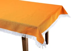 Online BADER Wind- und wetterfeste Gartentischdecke mit Fransenabschluss MANDARINE