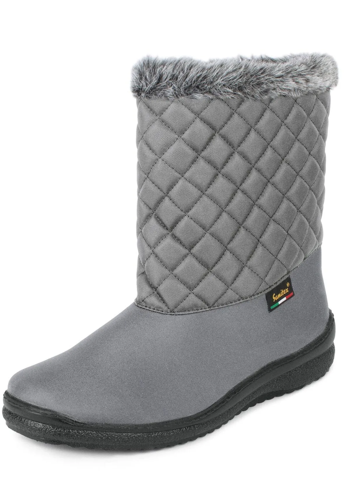 Online BADER Winterstiefel mit Kunstpelzkragen GRAU