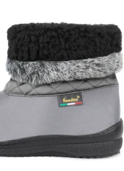 Online BADER Winterstiefel mit Kunstpelzkragen GRAU