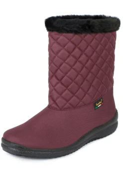 Best BADER Winterstiefel mit Kunstpelzkragen BORDEAUX