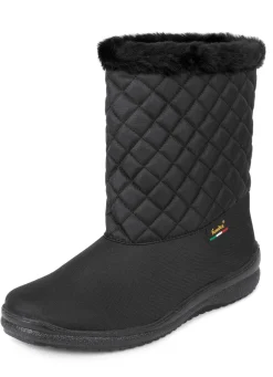 BADER Winterstiefel mit Kunstpelzkragen SCHWARZ