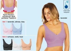 Online BADER Wohlfühl-BH, 3er-Set SCHWARZ-WEISS-NUDE