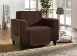 New BADER Wohnaccessoires aus hochwertigem Chenille BRAUN