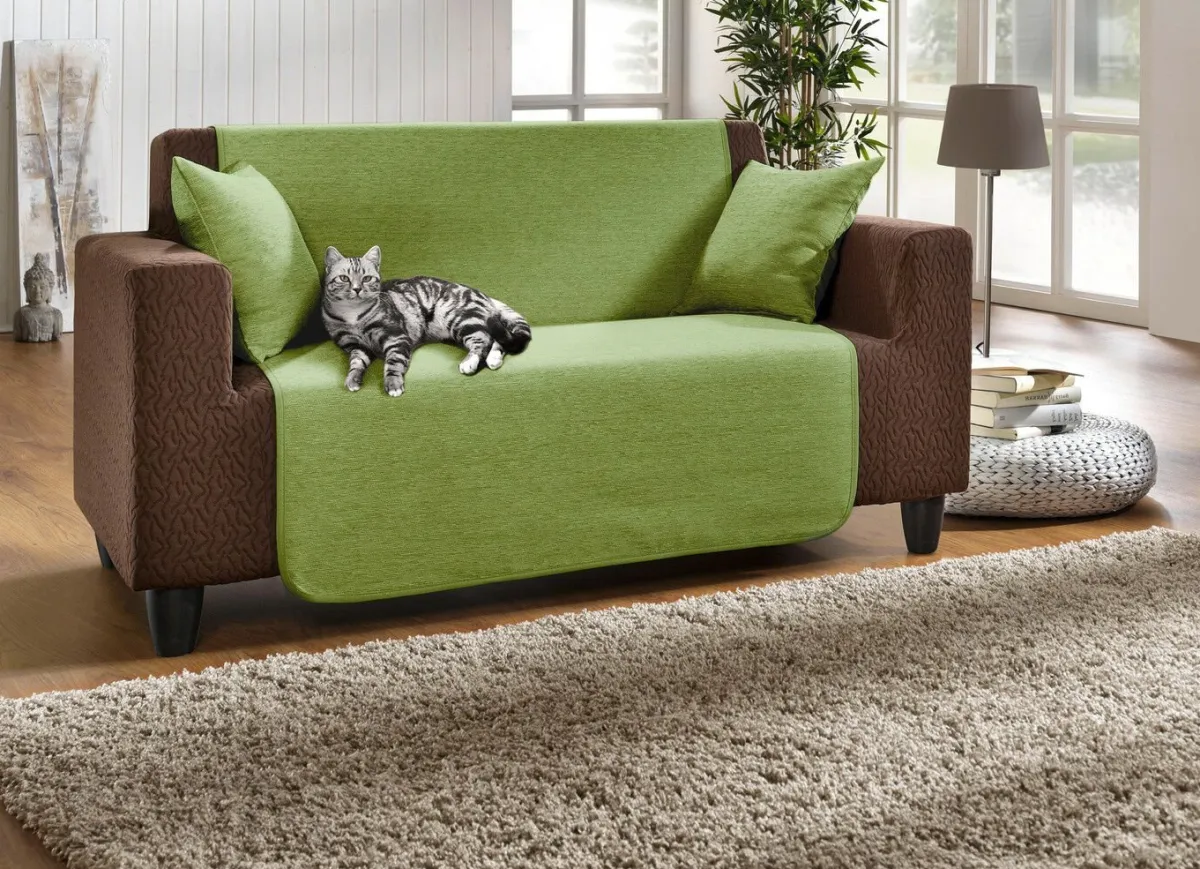 Online BADER Wohnaccessoires aus hochwertigem Chenille GRÜN