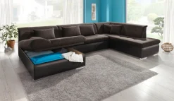 Clearance BADER Wohnlandschaft mit Bettfunktion BRAUN-BRAUN