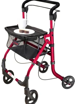 Best BADER Wohnungsrollator mit Tablett ROT