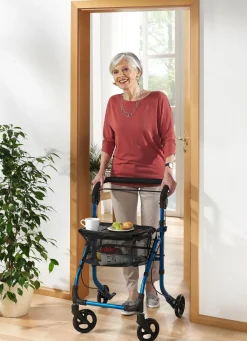 Discount BADER Wohnungsrollator mit Tablett BLAU
