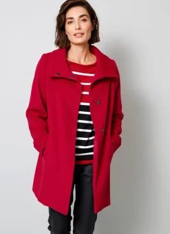 Sale BADER Wolljacke mit verdeckter Druckerleiste ROT