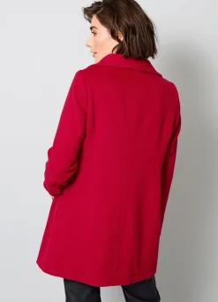 Sale BADER Wolljacke mit verdeckter Druckerleiste ROT