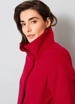 Sale BADER Wolljacke mit verdeckter Druckerleiste ROT