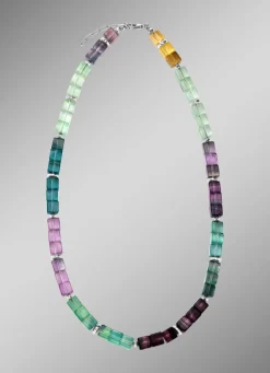 Clearance BADER Wunderschöne Garnitur mit Hämatit, beh. und Fluorit in Multicolor