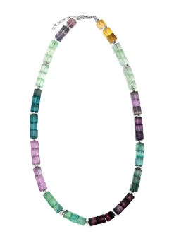 Clearance BADER Wunderschöne Garnitur mit Hämatit, beh. und Fluorit in Multicolor