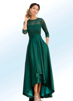 Sale BADER Wunderschönes Kleid mit Spitze SMARAGDGRÜN