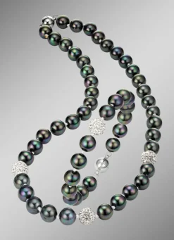 Clearance BADER Wunderschön schimmerndes, 2-teiliges Schmuck-Set DUNKELGRAU