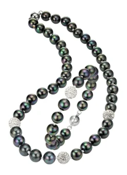 Clearance BADER Wunderschön schimmerndes, 2-teiliges Schmuck-Set DUNKELGRAU