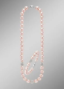 Best BADER Wunderschön schimmerndes, 2-teiliges Schmuck-Set ROSÉ