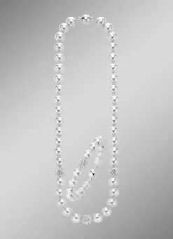Discount BADER Wunderschön schimmerndes, 2-teiliges Schmuck-Set WEISS