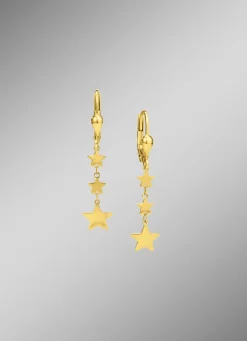Hot BADER Wundervolle Sternen-Ohrringe aus Gold 585/- fein