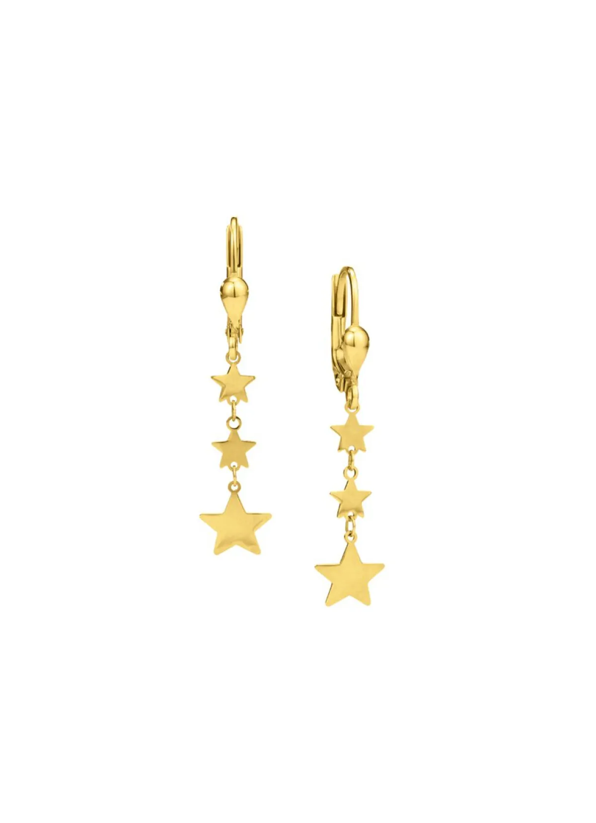Hot BADER Wundervolle Sternen-Ohrringe aus Gold 585/- fein