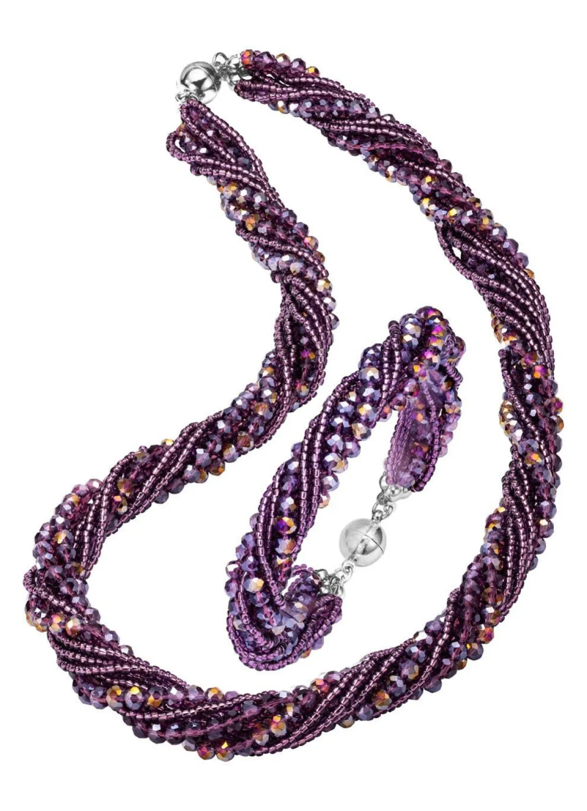Sale BADER Wundervoll funkelndes Schmuck-Set, 2-teilig LILA