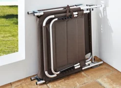 Outlet BADER XXL-Gartenliege mit 4-fach verstellbarem Kopfteil TAUPE