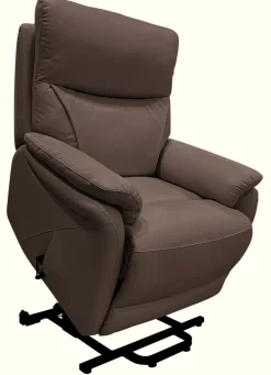 New BADER XXL Leder-Sessel mit Aufstehhilfe BRAUN