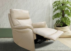 Hot BADER XXL Leder-Sessel mit Aufstehhilfe CREME