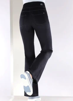 Online ASCARI Yoga-Jeans mit ausgestellter Fußweite DUNKELBLAU