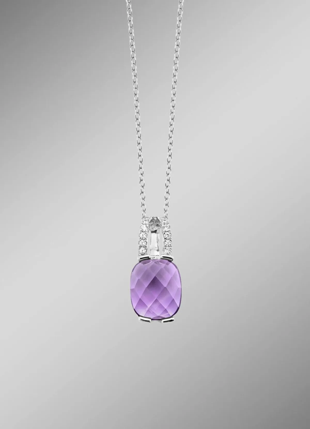 Hot BADER Zauberhafte Eleganz: Anhänger mit echt Amethyst und Ankerkette
