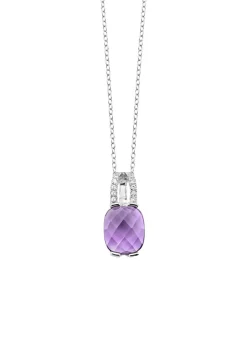Hot BADER Zauberhafte Eleganz: Anhänger mit echt Amethyst und Ankerkette