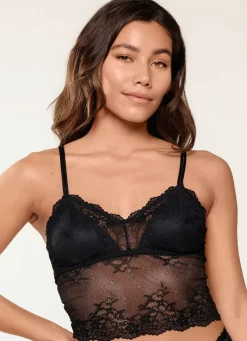Outlet LingaDore Zauberhaftes Bustier aus zarter Elastikspitze SCHWARZ